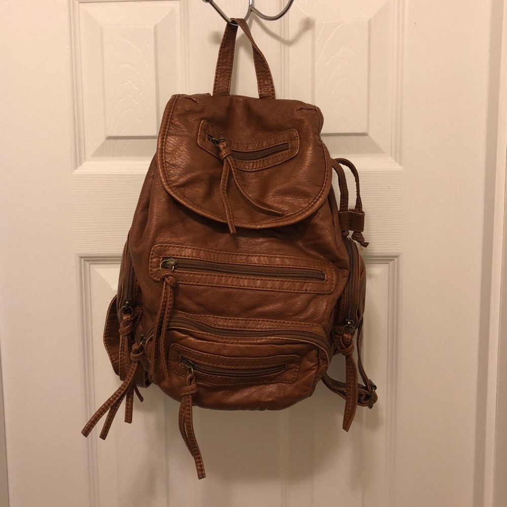 Brown mini backpack